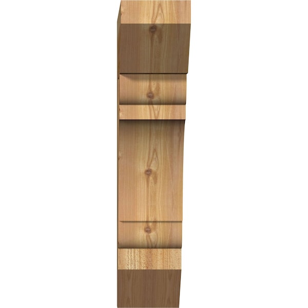 Olympic Slat Rough Sawn Bracket, Western Red Cedar, 6W X 20D X 28H